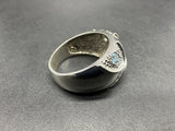 Sterling Silver 925 Aquamarine Cocktail Ring Sz 10 8Gs