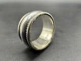 925 Sterling Silver - Vintage Twist Band Ring Sz 8 -