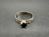 Black Onyx? Sterling Silver 925 Ring Statement Ring Solitaire 5.75