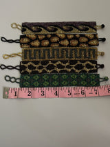 Lot Of 5 Beadwork Seed Beads Bracelets Mixed Jewelry Lot 1” Wide