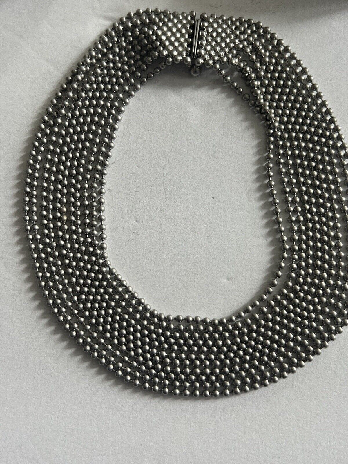 CAbi Villa? Silver Tone Convertible Liquid Metal Mesh Necklace 2 Bracelets 22”