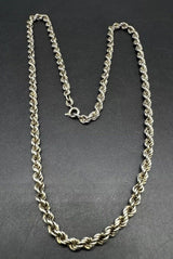 Sterling Silver Rope Necklace 18” 21Gs