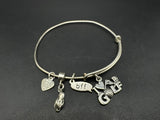 Charm Bracelet Bff  (1) 925 Sterling Silver Charm 12Gs 7”