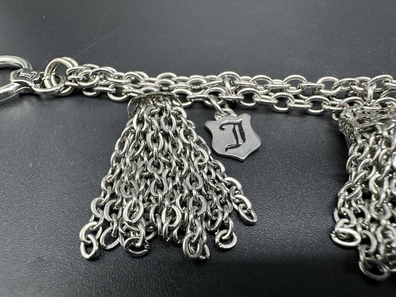 Juicy Couture Silver Tone Chain Link Bracelet 7”