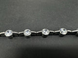 Vintage Sterling Silver 925 Clear Cubic Zirconia Tennis Bracelet   sz 7"