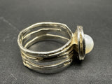 Sterling Silver 925 and Pearl Ring Size 7