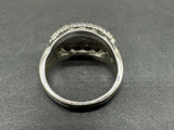 Vtg Ring CZ Stones Sterling Silver 925 Setting Sz 6