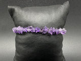 Amethyst 925 Sterling Silver Friends Bracelet 7.5” purple chips bead 8Gs