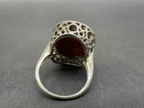 Sterling Silver Semi Precious Stone Ring Size 7