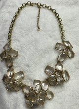 ANN TAYLOR LOFT Ice Crystal Runway Link Statement Necklace 18-20”