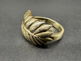 Signed Sterling Silver Gold Toned Leaf Ring Size 8