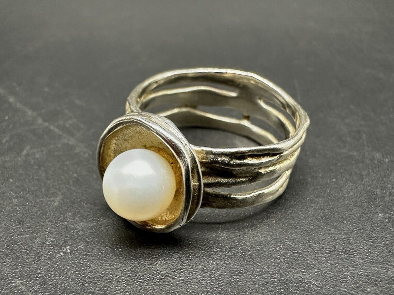 Sterling Silver 925 and Pearl Ring Size 7