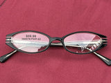 NWOT XOXO Charm Eyeglasses 50-17-140 Black Crystal Frames NB07