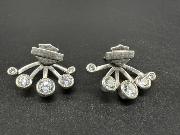 Harvey Davis Sterling Silver Fan Converts To Studs Earrings