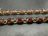 Vintage Estate Avon Red Rhinestone Necklace 19”