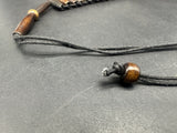 Vintage Tribal Southwestern Organic Material Choker necklace , brown-black