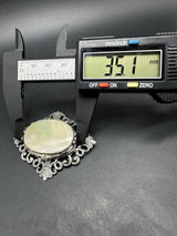 Vintage ornate paua Abalone Shell Brooch