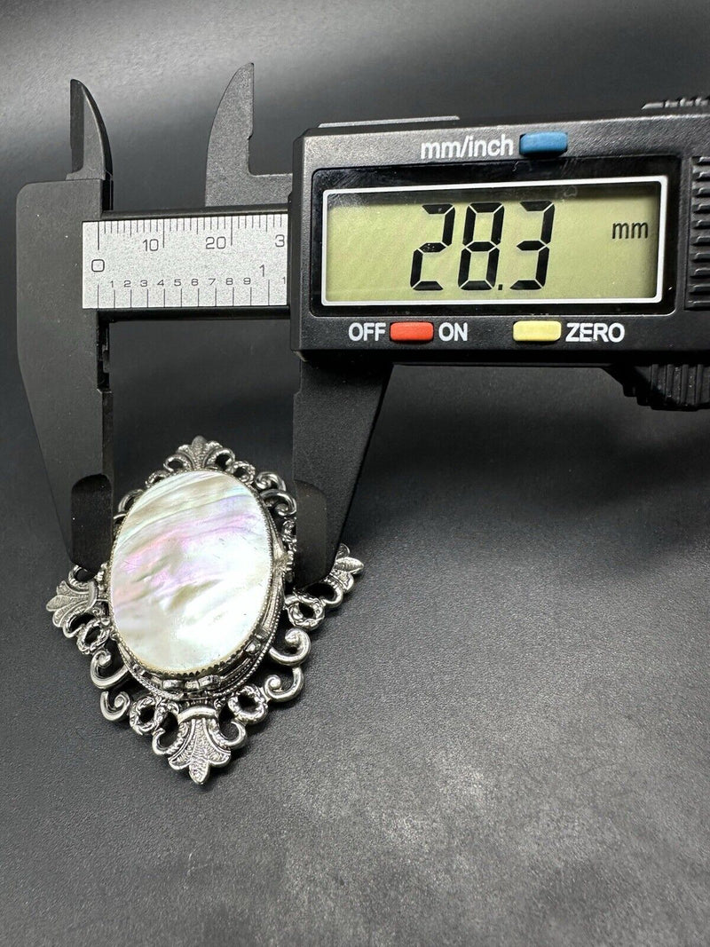Vintage ornate paua Abalone Shell Brooch