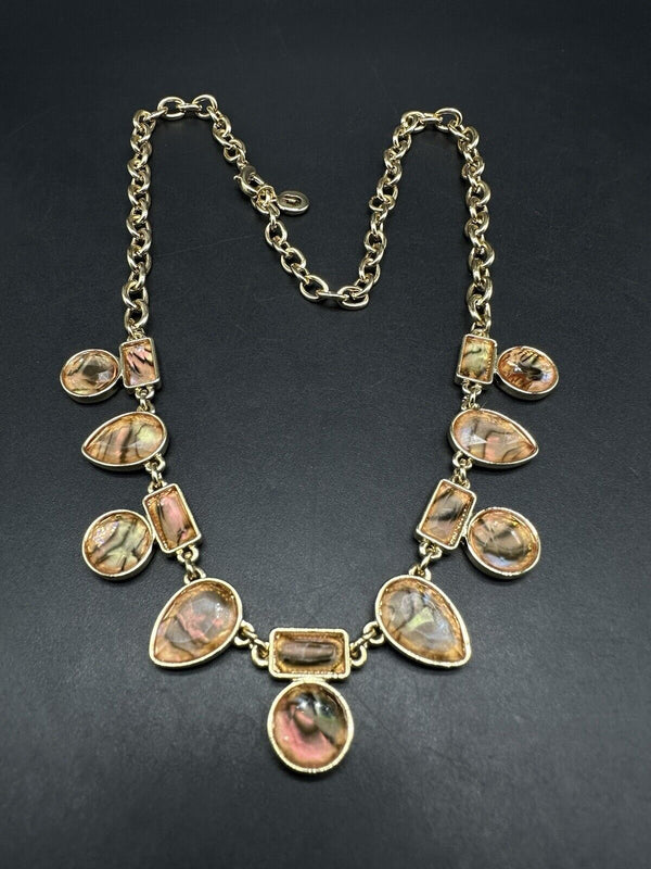 Swarovski Czech Gold Tone Necklace  19”