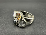 Retired SILPADA Multi Gemstone Ring Sterling Silver Size 7