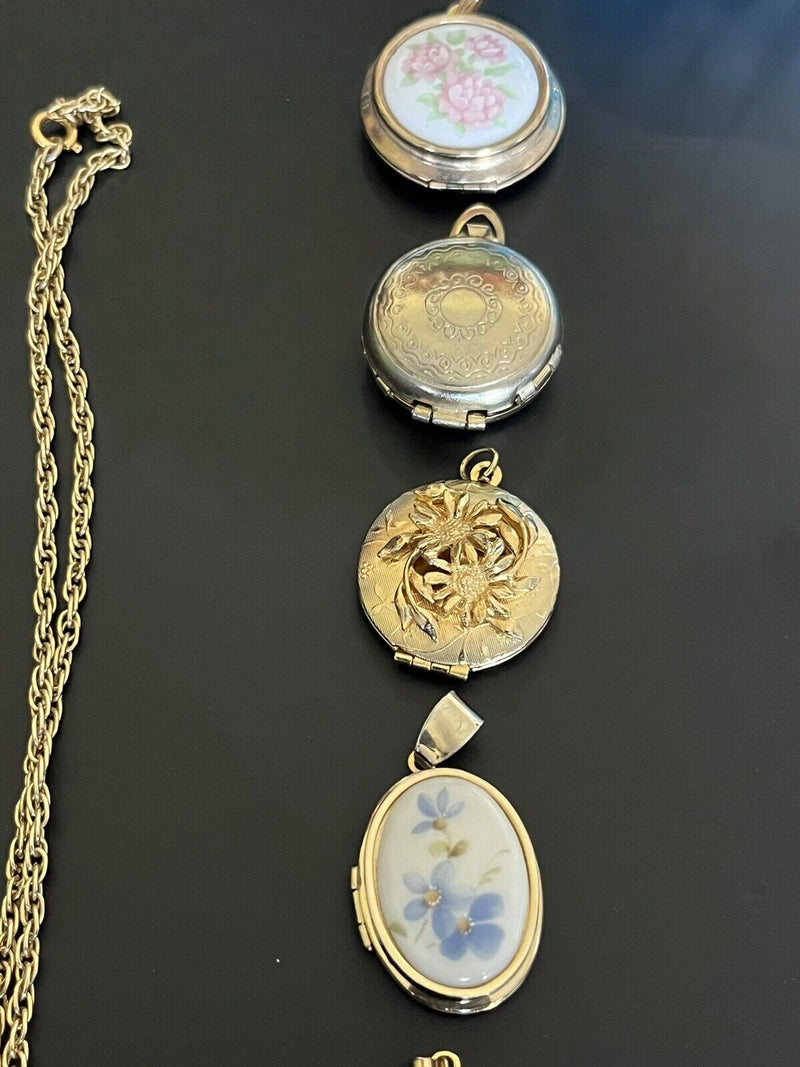 Collection Lot Vintage Locket Design Jewelry.. Picture, Solid Perfume