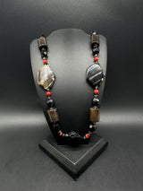 Agate Gemstone Bead Necklace Necklace 30”