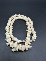 White Angel Coral Necklace 16” Long 28grams