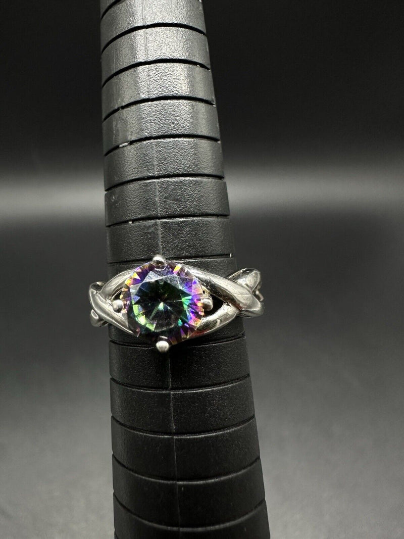 Mystic Fire Topaz, 925 Sterling Silver Ladies Ring Sz8