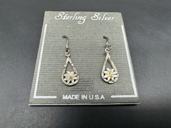 Sterling Silver Floral Earrings