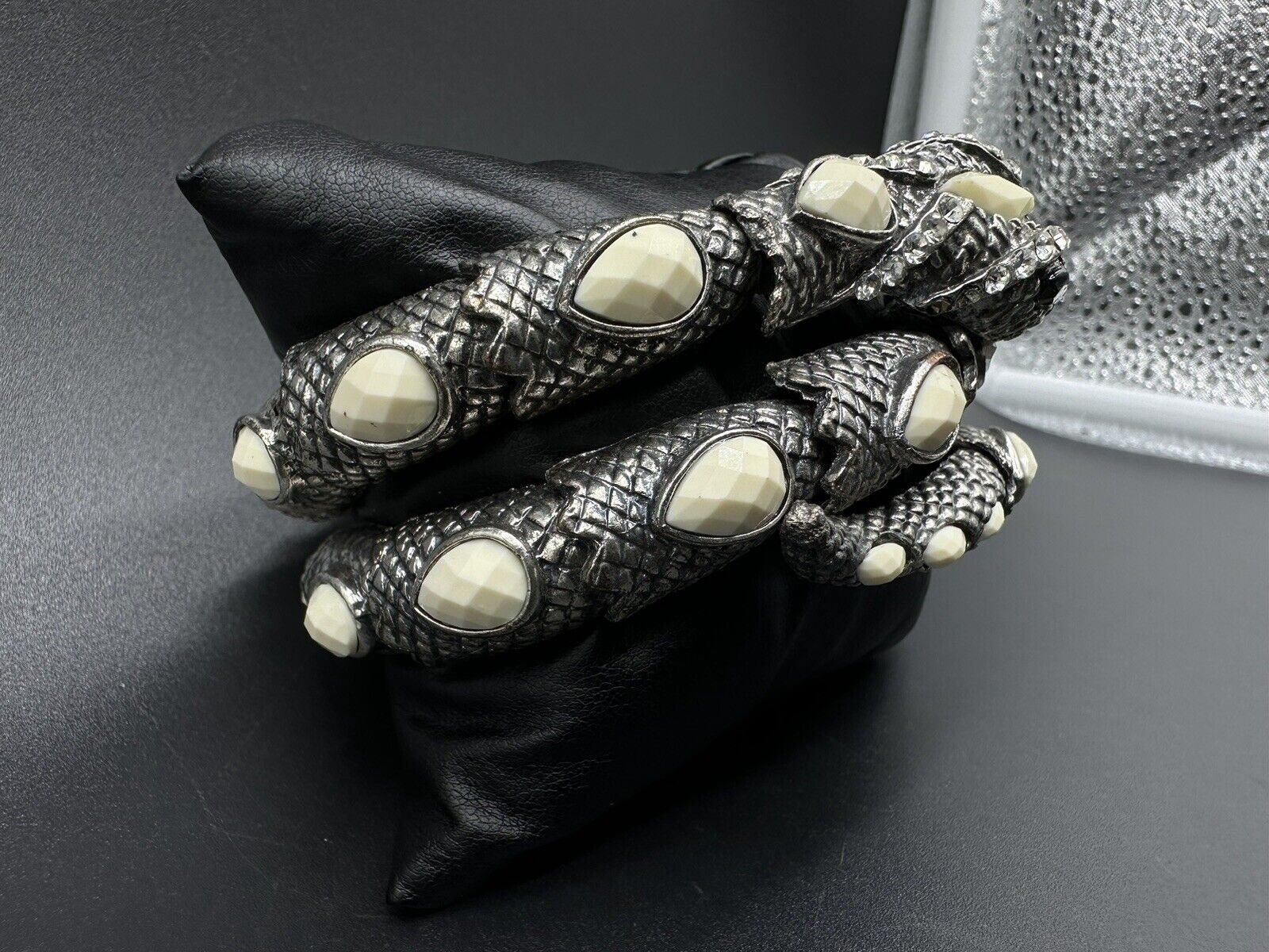 Women Bangle Bracelet Metal Fashion Jewelry Wrap Around Snake One Size Fit All