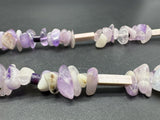 Amethyst Nugget Statement Beaded 22” Necklace