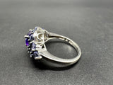 Heart Ring Simulated Amethyst,Tanzanite 925 Sterling Silver Sz 7