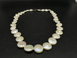 Sterling Silver Freshwater Coin Genuine Pearls 17”