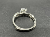 Stunning Sterling Silver & Round Cz Ring 925, Sz 7