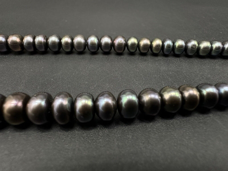 Tahitian Peacock Genuine Pearl Necklace 20” Gold Filled Clasp