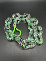 Clear Translucent Cable Link  Multicolor Acrylic Chain Link Necklace 20”