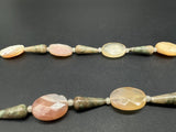 Natural Mixed Gemstone Necklace Multi Color Stone 34G ~20" long