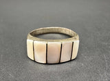 925 STERLING SILVER  AND MOTHER OF PEARL RING SIZE 6