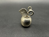 Mexico Taxco STERLING CHERRY Pendant Charm-Vintage 925 Silver-Hollow Puffy