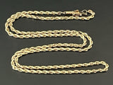 14k Solid Yellow Gold 18.5" Rope Chain Necklace 2mm The World Jewelry 6.8g