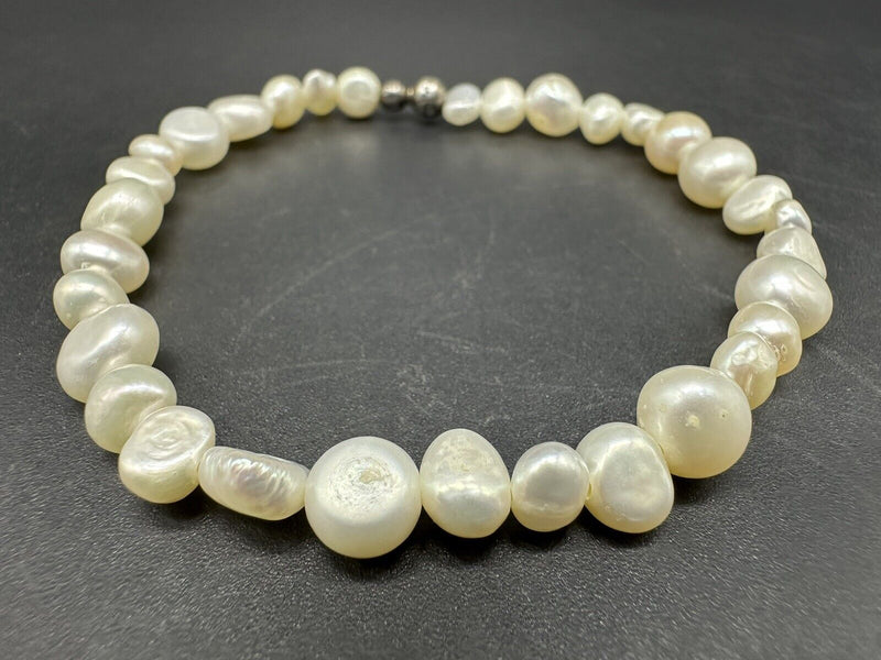 Genuine Baroque Fresh Water Pearl Bead Bracelet 7”