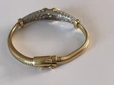 Vintage 14k Pure Gold Omega Dome Pave Diamond Bracelet 4.65 Carats~25 grams~5mm