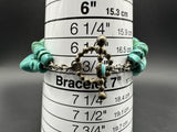 Barse Thailand 925 Stamped Chunky Turquoise Double Strand Bracelet