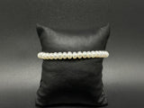 10k Gold Genuine Button Pearl Bracelet 7”