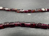 Vintage Sterling Silver Clasp 19” Garnet Gemstone Necklace