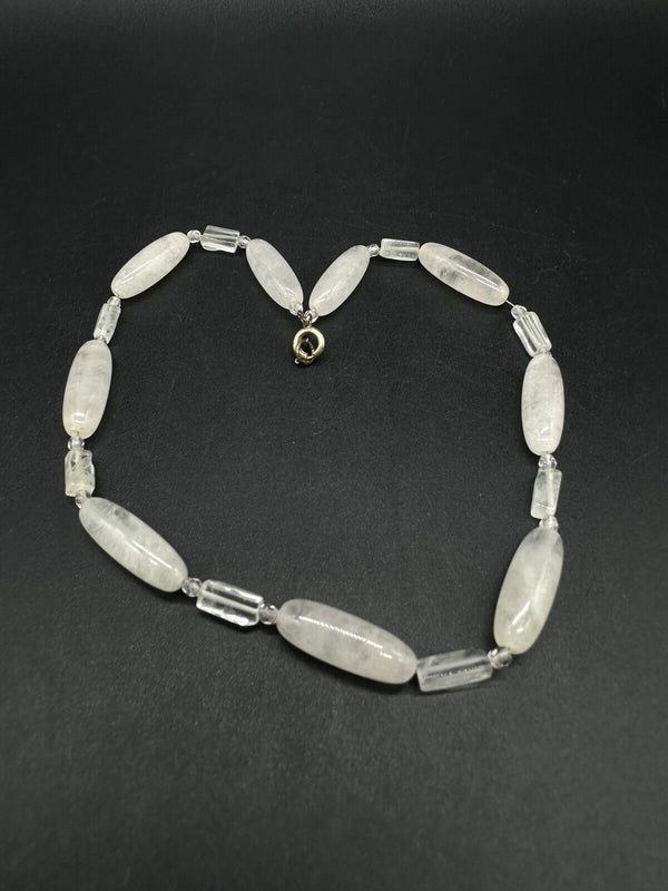 Vintage Quartz Crystal Necklace 14” 23Gs
