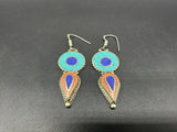 Tibetain Turquoise Coral Lapis lazuli Jewelry Nepali Earrings