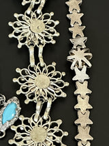 Vintage Victorian Turquoise Faux Stone Lot Of Jewelry~ Missing Stones
