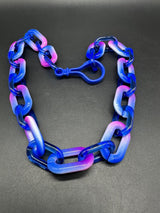 Ombré Cable Link Acrylic Chain Link Necklace 18”