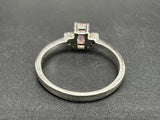 Pink Clear Stone 925 Sterling Ring Sz 8.25